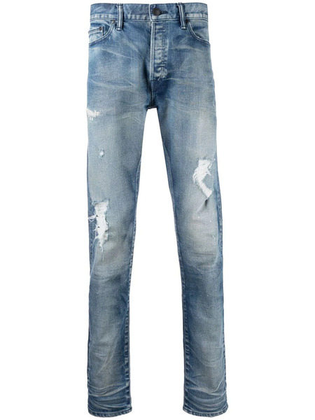  John Elliott Vaqueros Con Efecto Envejecido - Azul 