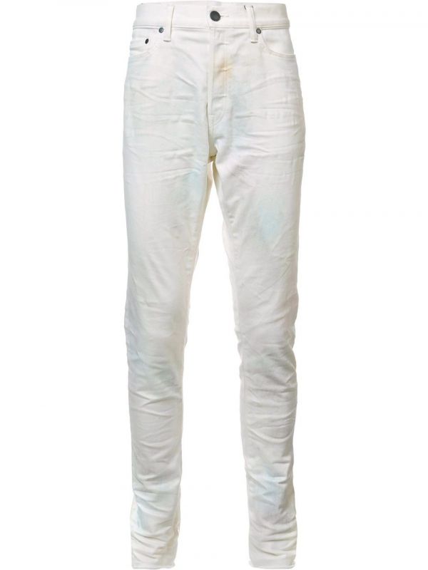  John Elliott Vaqueros Slim Con Efecto Arrugado - Blanco 