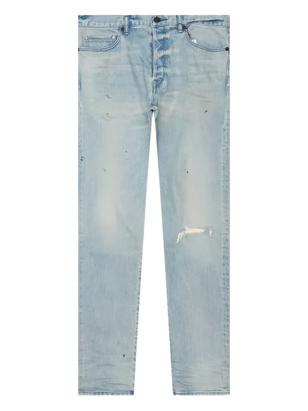  John Elliott Vaqueros Slim Con Efecto Desgastado - Azul 