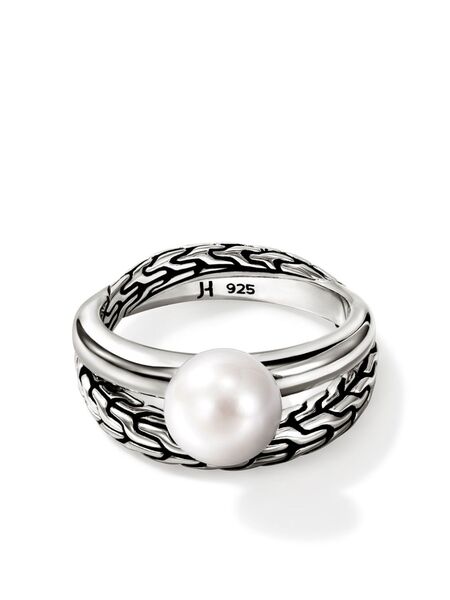  John Hardy Anillo Essential Con Perla - Plateado 