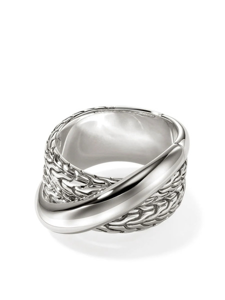  John Hardy Anillo Jh Essential Crossover - Plateado 