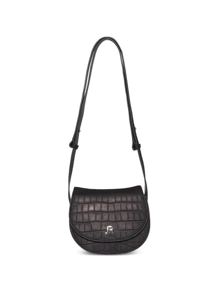 John Richmond Bolso De Hombro Con Efecto Piel De Cocodrilo - Negro 