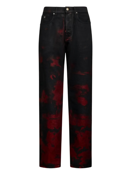  John Richmond Vaqueros Con Efecto De Espray - Negro 