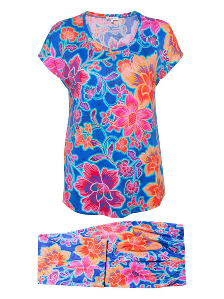  Johnny Was Pijama The Bobbie Crop - Azul 