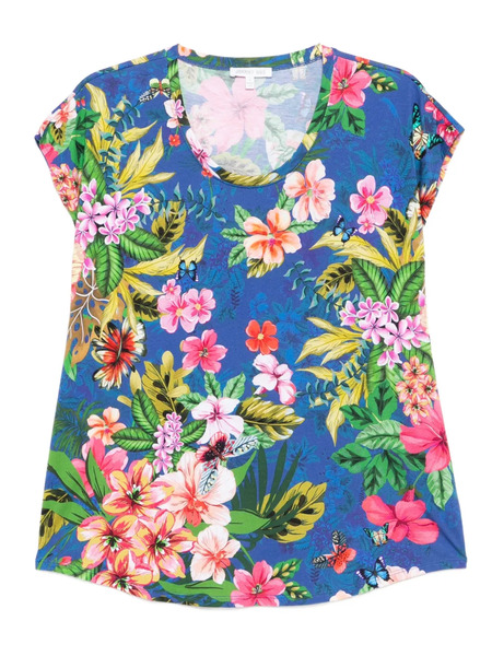  Johnny Was Pijama The Bobbie Crop - Azul 