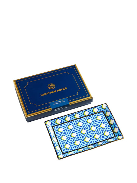  Jonathan Adler Bandeja Rectangular Pequeña (18 Cm X 12 Cm) - Azul 