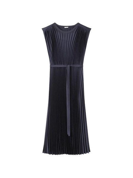  Joseph Vestido Midi Volta Plisado - Azul 