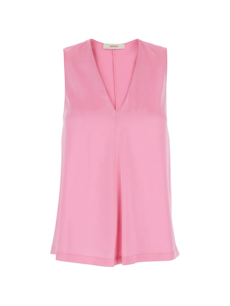  Jucca Top Con Cuello En V - Rosa 