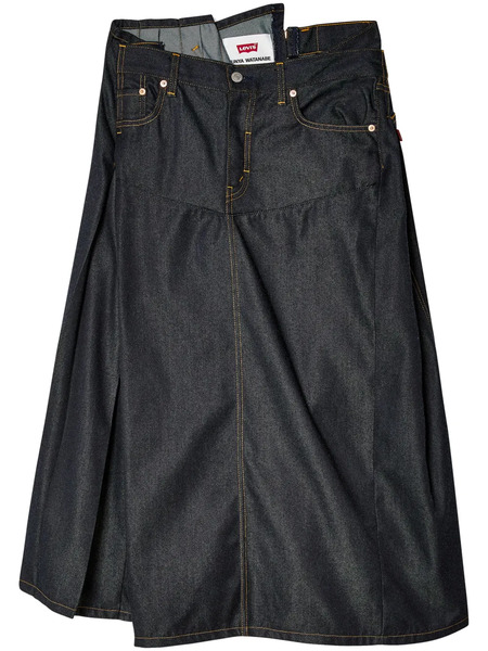  Junya Watanabe Falda Midi Vaquera - Azul 