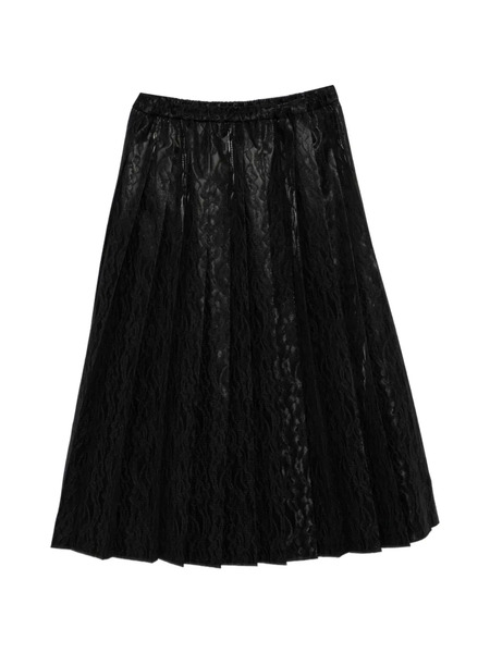  Junya Watanabe Falda Plisada Con Encaje - Negro 