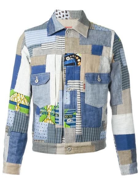  Junya Watanabe Man Chaqueta Patchwork - Neutro 