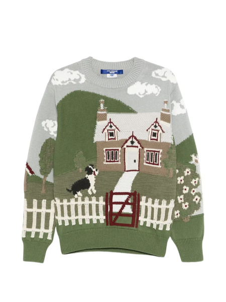  Junya Watanabe Man Jersey Con Estampado Bordado - Verde 