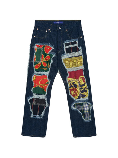  Junya Watanabe Man Pantalones Con Diseño Patchwork - Azul 