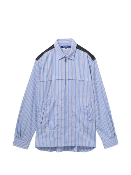  Junya Watanabe Man Sobrecamisa A Rayas Verticales - Azul 