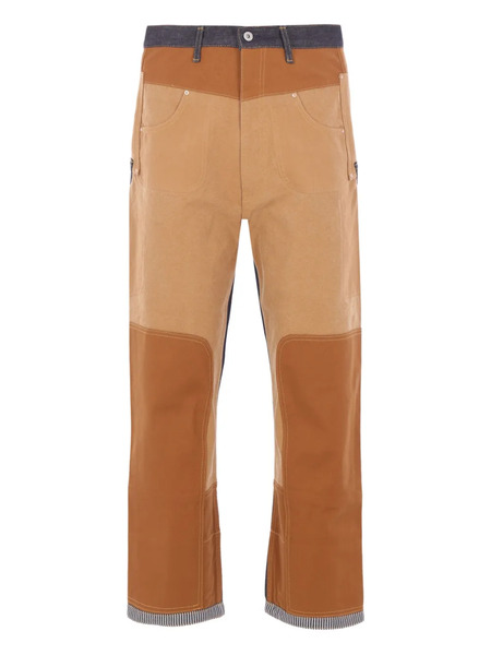  Junya Watanabe Man Vaqueros Con Diseño Patchwork - Marrón 