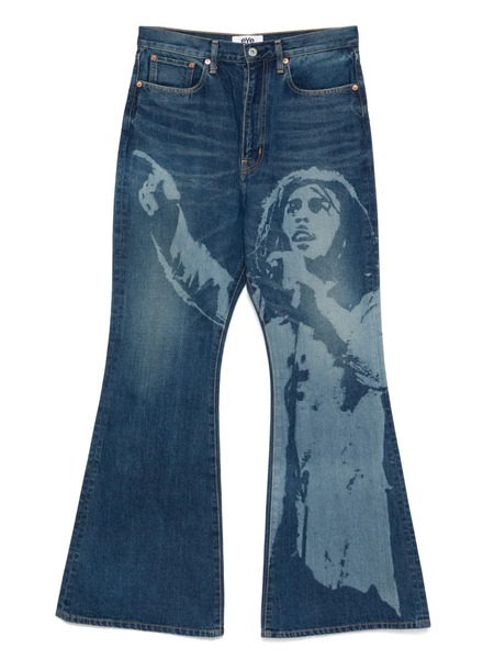  Junya Watanabe Man Vaqueros Estampados - Azul 