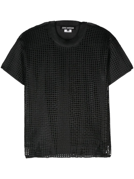  Junya Watanabe Top De Punto Flojo A Paneles - Negro 