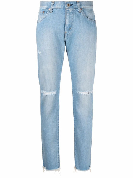  Junya Watanabe Vaqueros Skinny Con Efecto Envejecido - Azul 