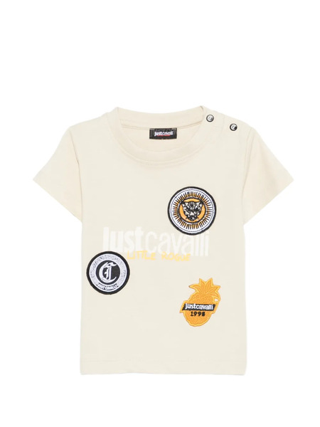  Just Cavalli Camiseta Con Apliques - Neutro 