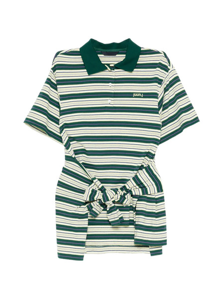  Juun.j Polo A Rayas - Verde 
