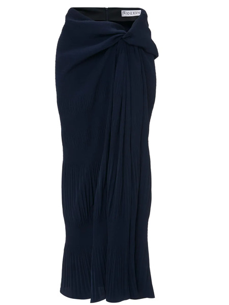  Jw Anderson Falda Larga Drapeada - Azul 