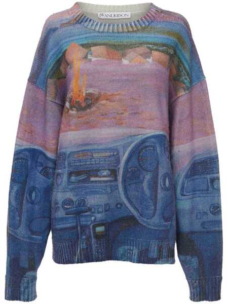  Jw Anderson Jersey Estampado - Azul 