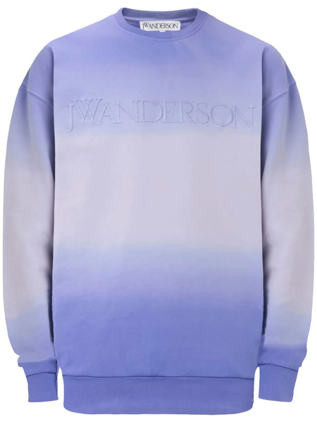  Jw Anderson Logo-embroidered Gradient Sweatshirt - Morado 