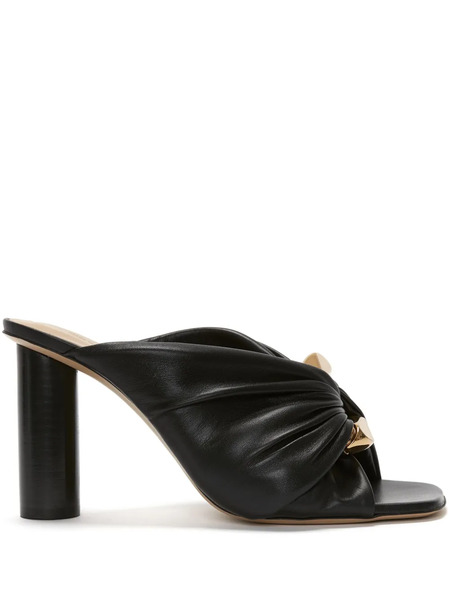  Jw Anderson Mules Corner Fruncidos - Negro 