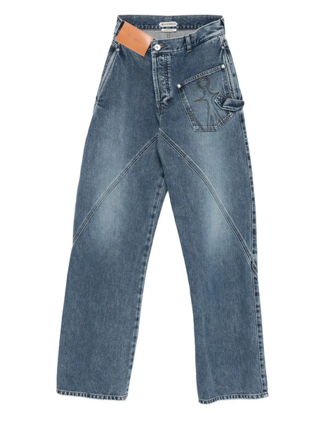 Jw Anderson Vaqueros Con Parche Del Logo - Azul 