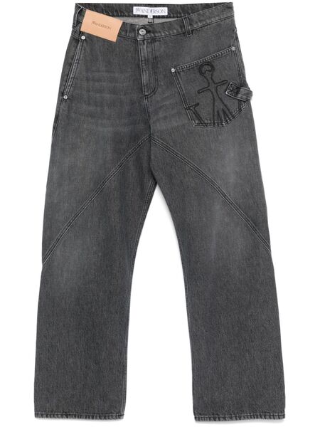  Jw Anderson Vaqueros Twisted Workwear - Gris 