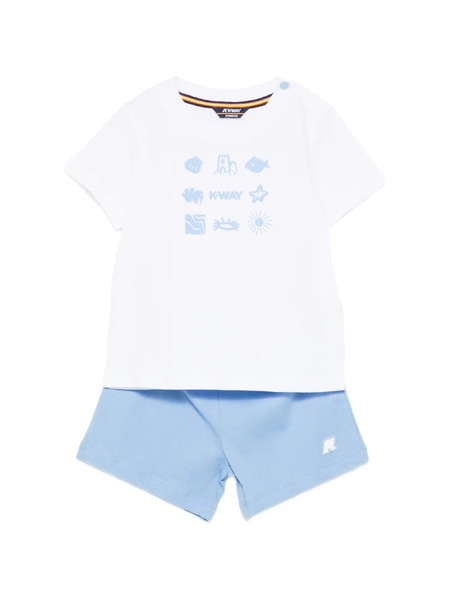  K-way Conjunto Con Estampado Gráfico - Azul 