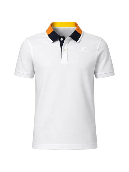  K-way Polo Con Cuello En Contraste - Blanco 