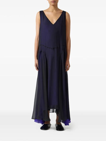  Kallmeyer Vestido Largo Con Cuello En V - Azul 