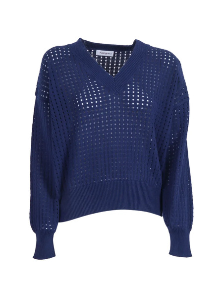  Kangra Jersey Con Cuello En V - Azul 