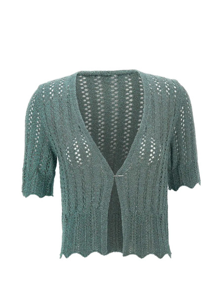  Kaos Jersey Con Borde Festoneado - Verde 