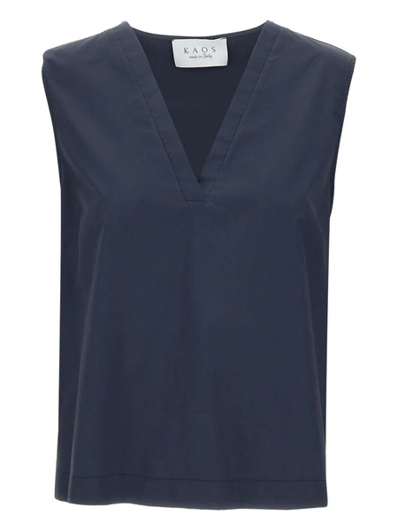  Kaos Top Sin Mangas - Azul 