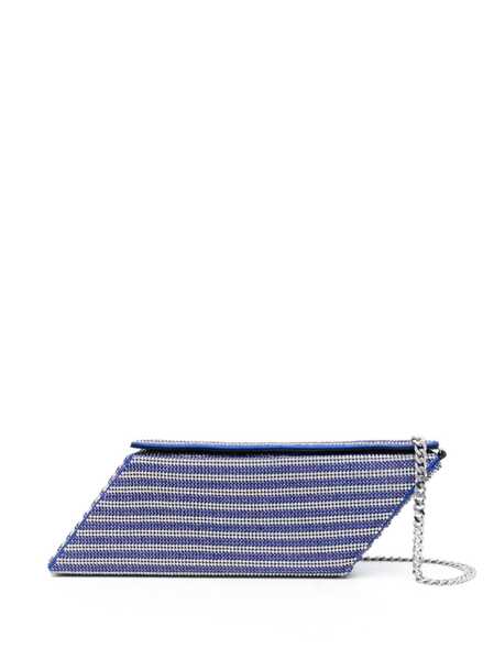  Kara Bolso De Mano Crystal Mesh Parallelogram - Azul 