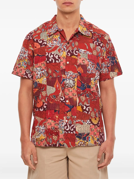  Kardo Camisa Con Diseño Patchwork - Rojo 
