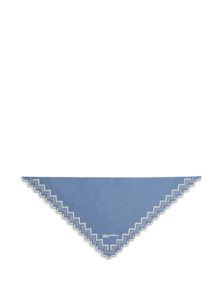  Karl Lagerfeld Jeans Bandana Con Bordado Triangular - Azul 