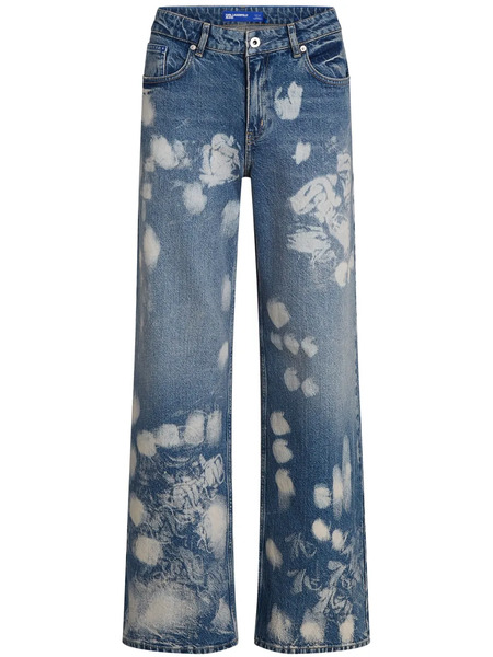  Karl Lagerfeld Jeans Vaqueros Anchos Con Efecto Lavado - Azul 