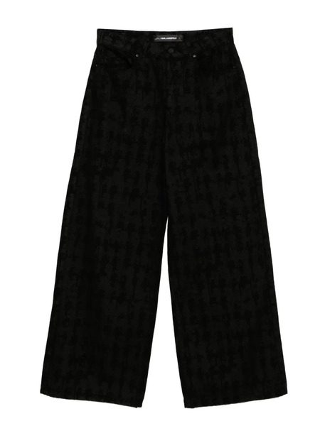  Karl Lagerfeld Vaqueros Anchos - Negro 
