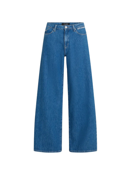  Karl Lagerfeld Vaqueros Ikon Con Logo - Azul 