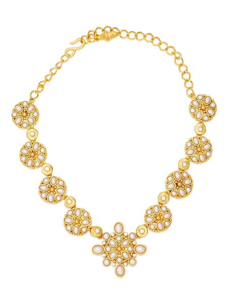  Kenneth Jay Lane Collar Pearl Cabochon - Dorado 