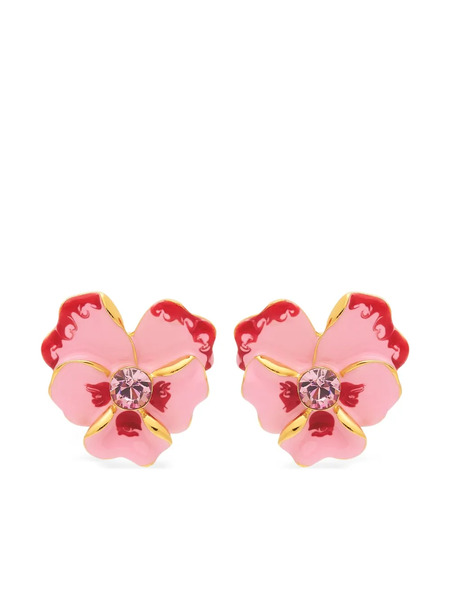  Kenneth Jay Lane Pendientes Flower - Rosa 