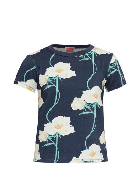  Kenzo Camiseta Con Estampado Floral - Azul 