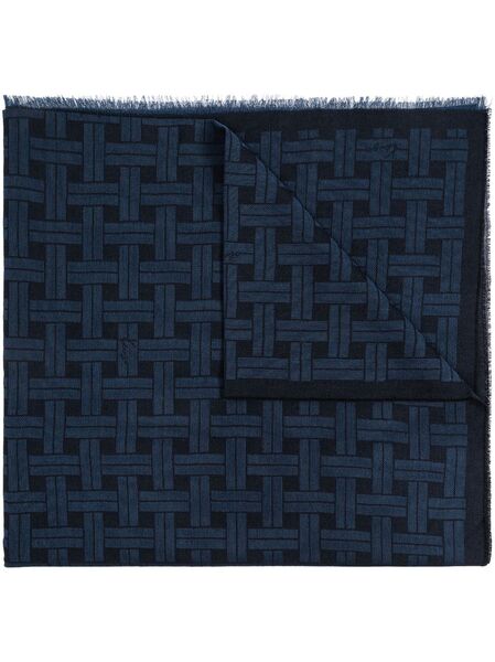  Kenzo Fular Con Logo En Jacquard - Azul 