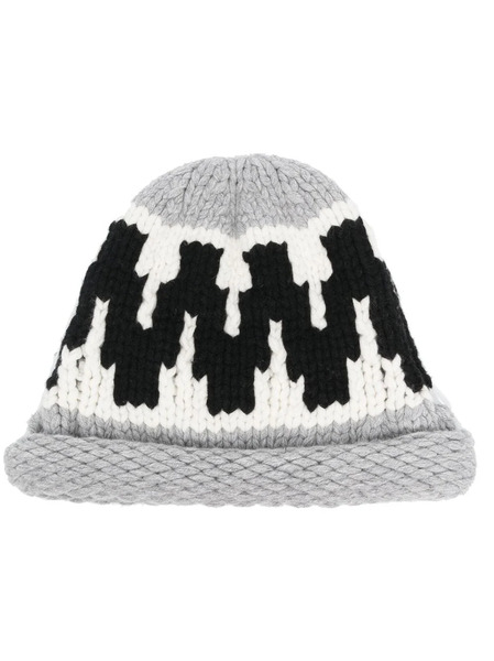  Kenzo Gorro De Punto En Zigzag - Gris 