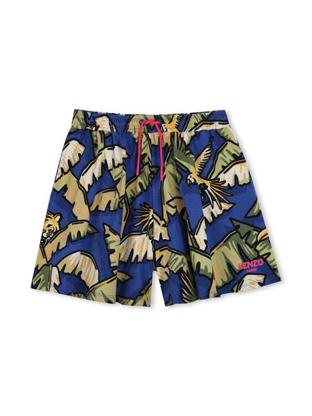  Kenzo Kids Bermudas Estampadas - Azul 