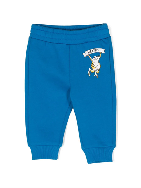  Kenzo Kids Leggins Con Logo Estampado - Azul 