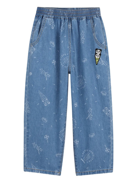  Kenzo Kids Vaqueros Con Panda Estampado - Azul 